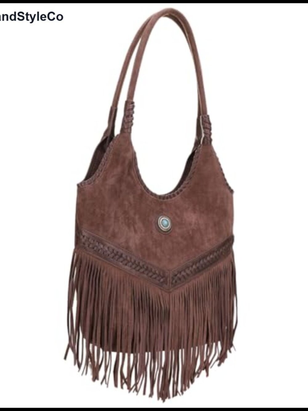 Suede Fringe Hobo Bag Top Handle Tote Shoulder Bag with CCW Pocket